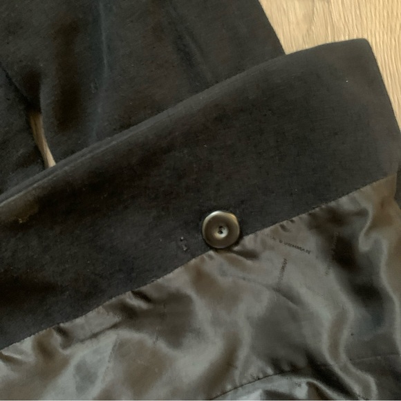 Dana Buchman Angora & Wool Coat Women’s Size 12 Black  Button Closure - Picture 6 of 10